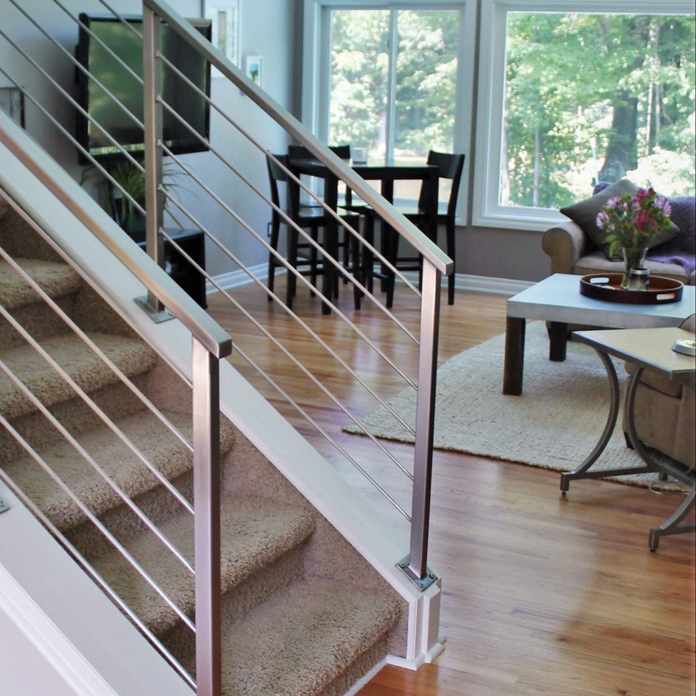 Horizontal Railing in Stainless Steel - Great Lakes Metal Fabrication Horizontal Railing in Stainless Steel - Great Lakes Metal Fabrication