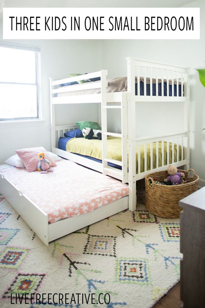 Three Kids in One Bedroom  Small kids bedroom, Shared girls room