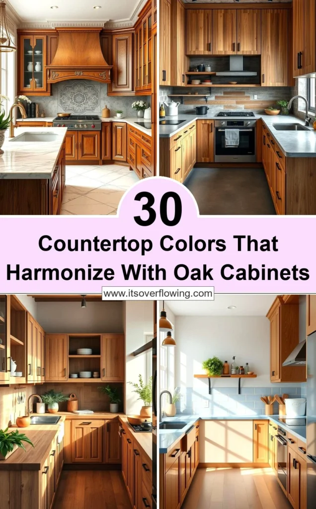30 Countertop Colors That Harmonize With Oak Cabinets