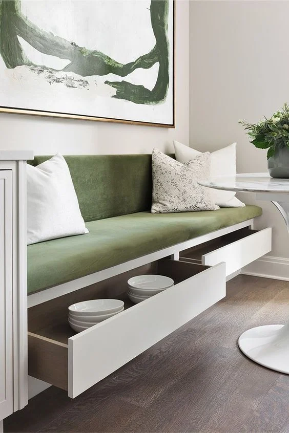 by Elin Leyonberg on kök | Dining room small, Banquette seating in