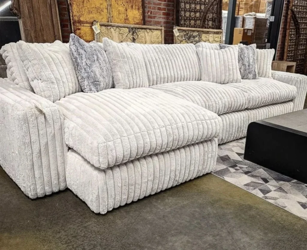 Cuddle Couch, Plush Couch, Big Couch, Cozy Couch, Brown Sectional