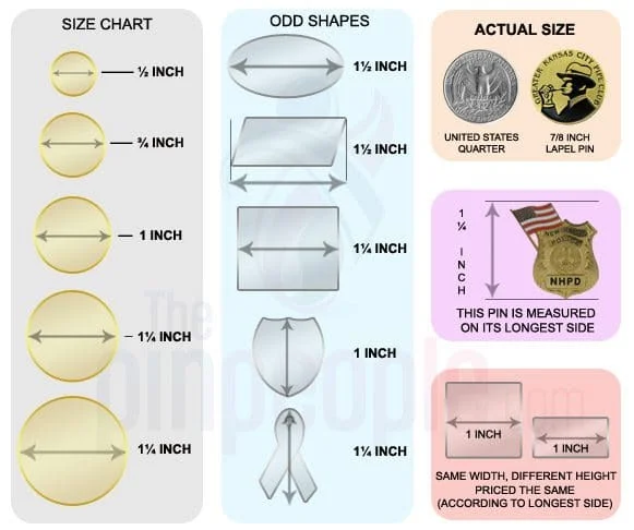 Lapel Pin Designing Factors - Size Matters! | The Pin People