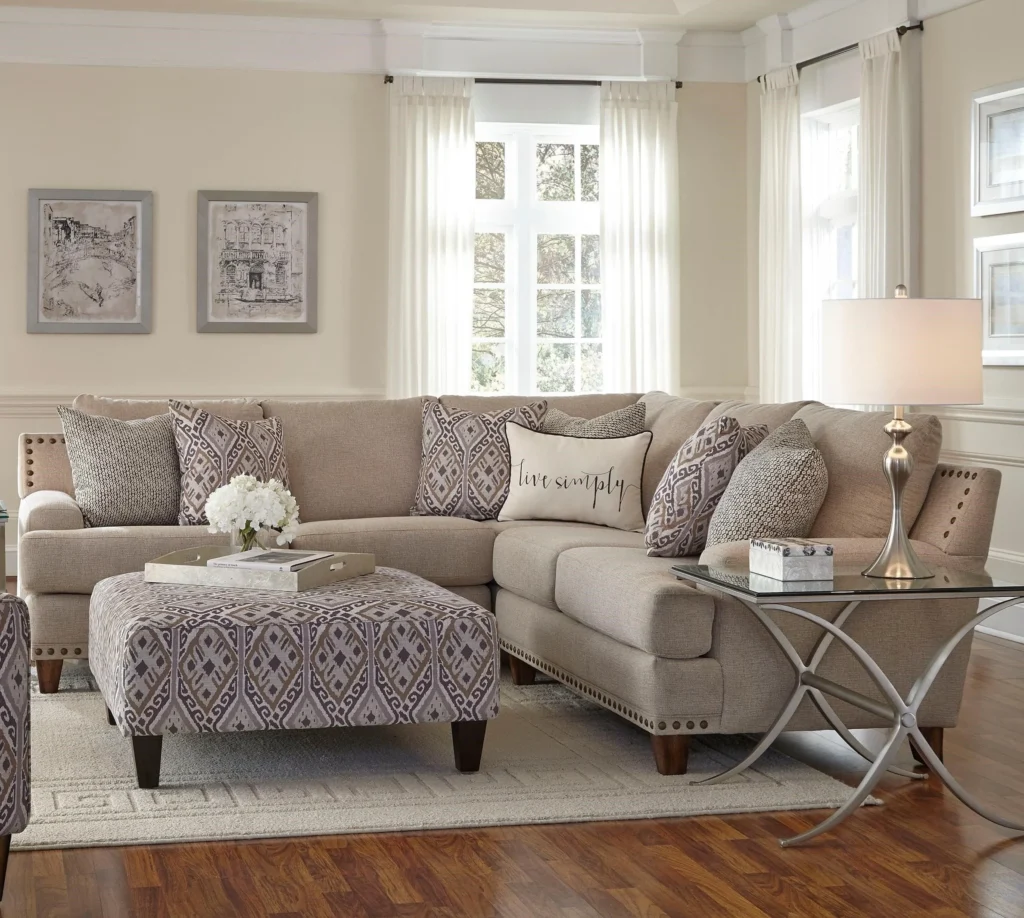 Franklin Julienne Sectional Sofa with Four Seats - Miskelly Furniture