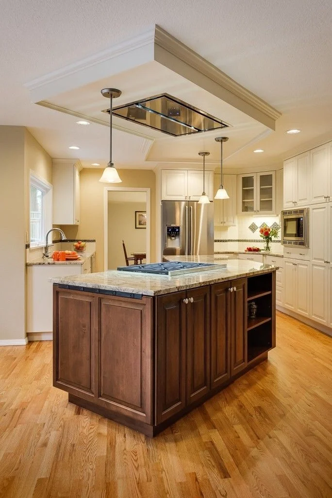 vent hood over kitchen island | Kitchen island vent, Kitchen island