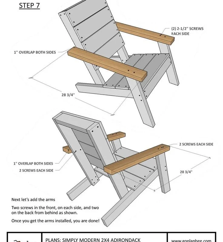 Modern Adirondack Chair Plans