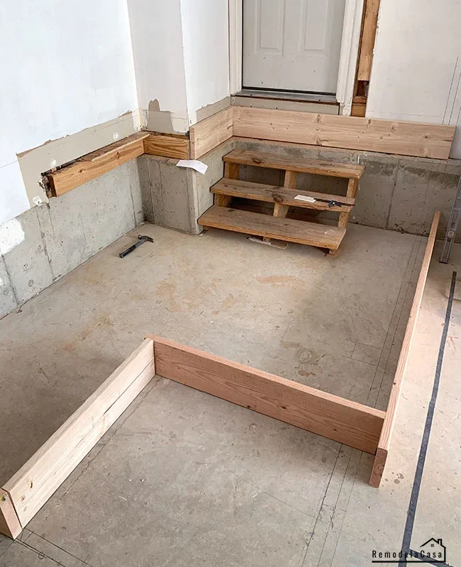 Build Garage Stairs Landing